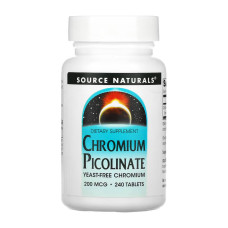 Chromium Picolinate 200 mcg, Yeast Free - 240 tabs