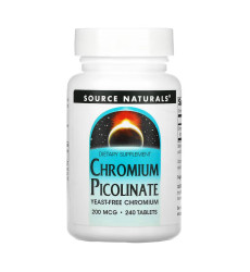 Chromium Picolinate 200 mcg, Yeast Free - 240 tabs