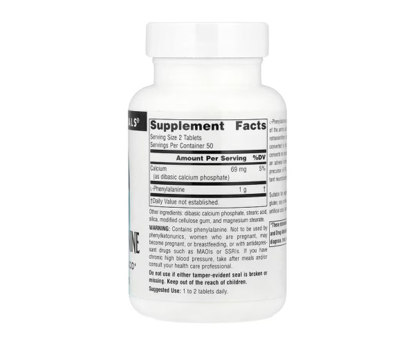 L-Phenylalanine 500mg - 100 tabs