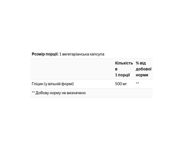Glycine 500mg - 100 vcaps