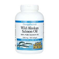 Wild Alaskan Salmon Oil 1000mg - 180 softgels