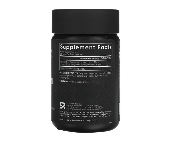 Astaxanthin 12mg - 60 softgels