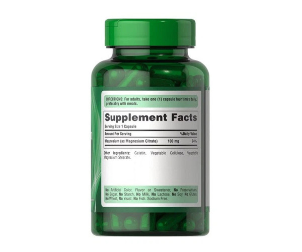Magnesium Citrate 100mg - 100 caps