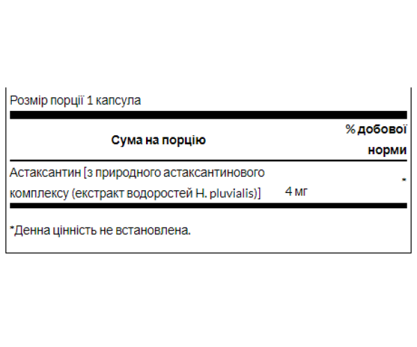 Astaxanthin 4mg - 60caps