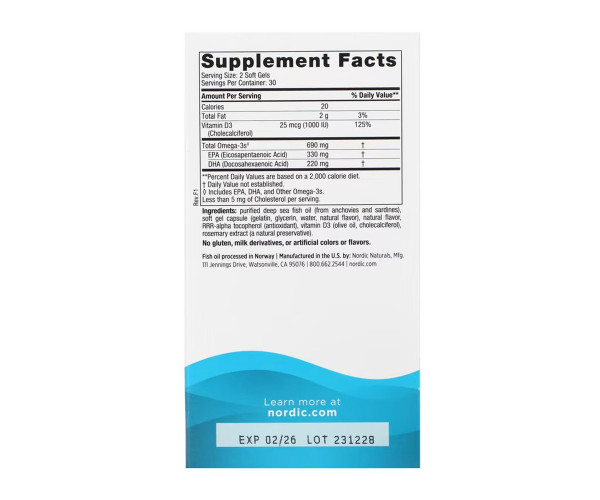 Omega-3D - 60 softgels