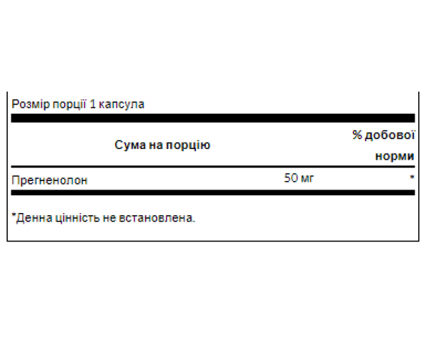Pregnenolone 50mg - 60caps