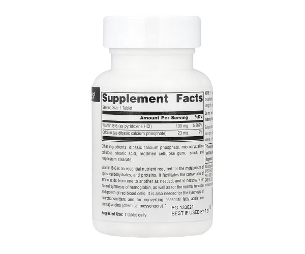 Vitamin B-6 100 mg - 100 tabs