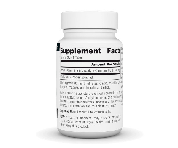 Acetyl L-Carnitine 500 mg - 30 tabs