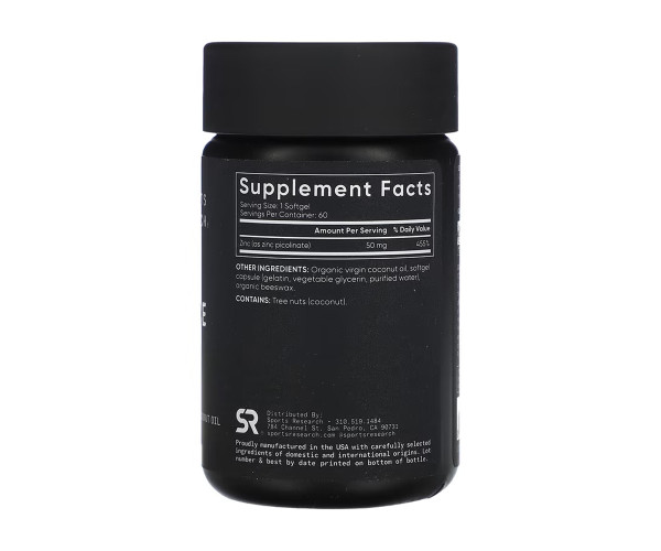 Zinc Picolinate 50mg - 60 softgels