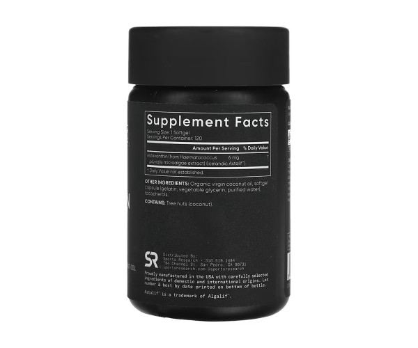 Astaxanthin 6mg - 120 softgels