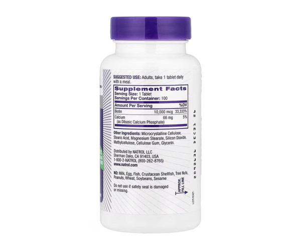 Biotin 10,000mcg - 100 tabs