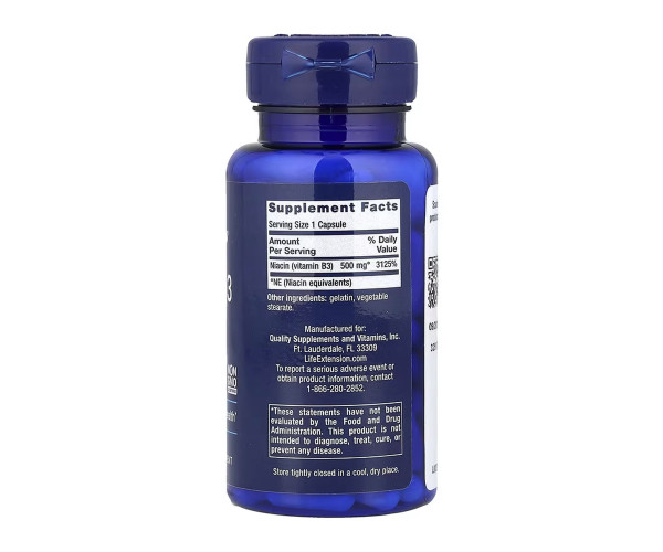 Vitamin B3 Niacin 500 mg - 100 caps