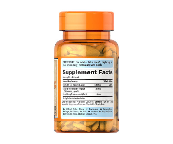 Vitamin C-500 mg with Rose Hips Time Release - 100 caps