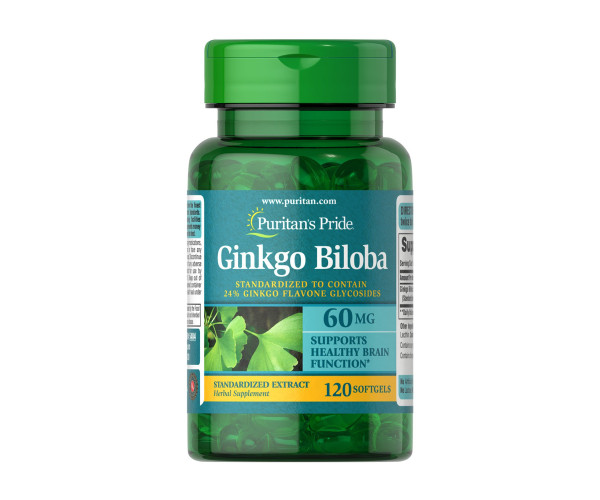 Ginkgo Biloba Standardized Extract 60 mg - 120 softgels
