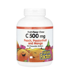 Vitamin C 500 mg - 90 Chewable Wafers Peach Passion Fruit and Mango