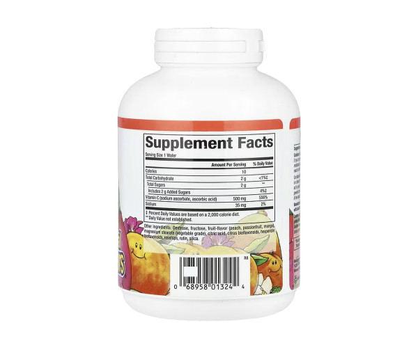 Vitamin C 500 mg - 90 Chewable Wafers Peach Passion Fruit and Mango