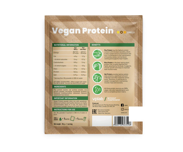 Vegan Protein - 30g Vanilla