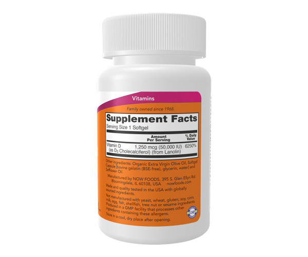 VIT D-3 50,000 IU - 12 sgels