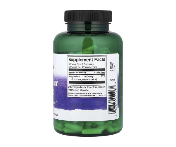 Magnesium Oxide 200 mg - 250 caps