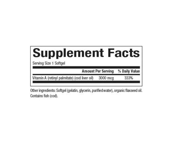 Vitamin A 3000mcg 10000IU - 180 softgels