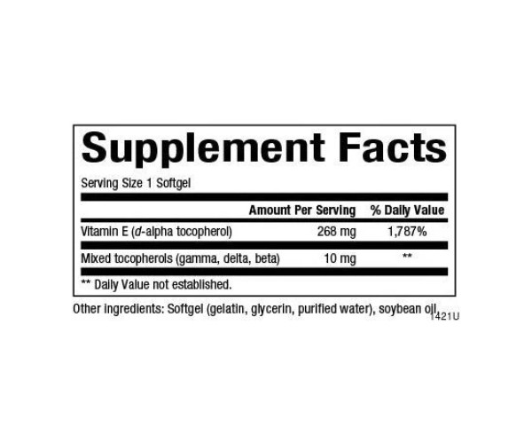 Mixed Vitamin E 268 mg (400 IU) - 90 softgels