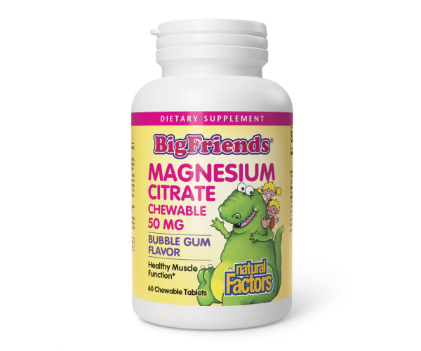 Magnesium Citrate 50mg - 60 tabs Bubble Gum