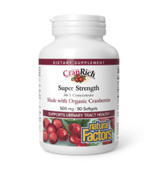 CranRich®️ Super Strength Organic Cranberry Concentrate 500mg - 90 softgels