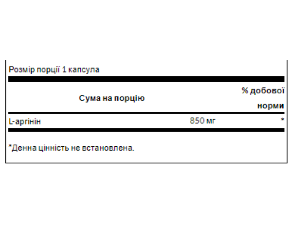 L-Arginine Maximum Strenght 850mg - 90caps
