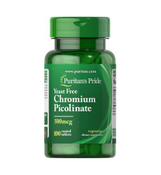 Chromium Picolinate 500 mcg Yeast Free - 100 tabs