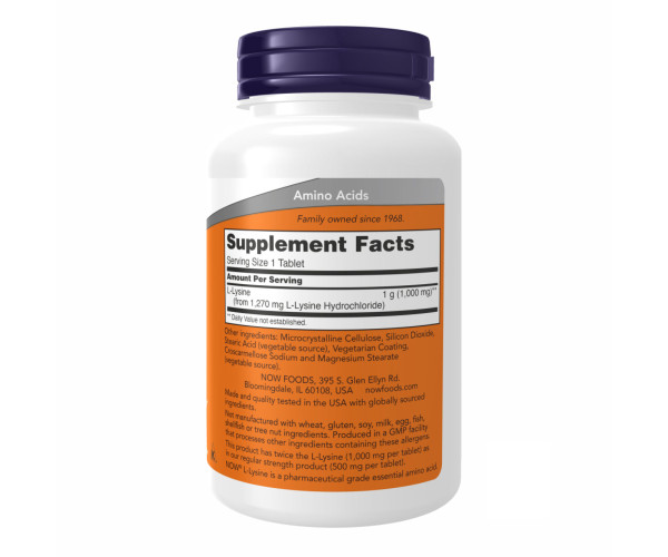 L-Lysine 1000mg - 100 tabs