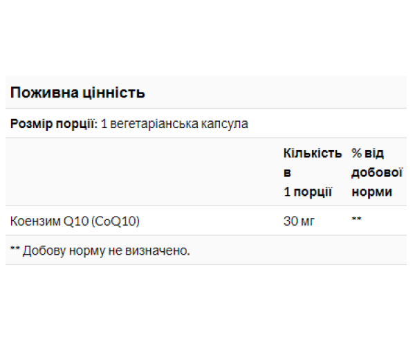 COQ10 ( Koenzym Q10 ) 30mg - 60vcaps