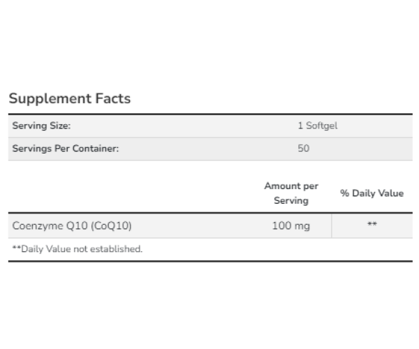 CoQ10 100mg - 50 sgels
