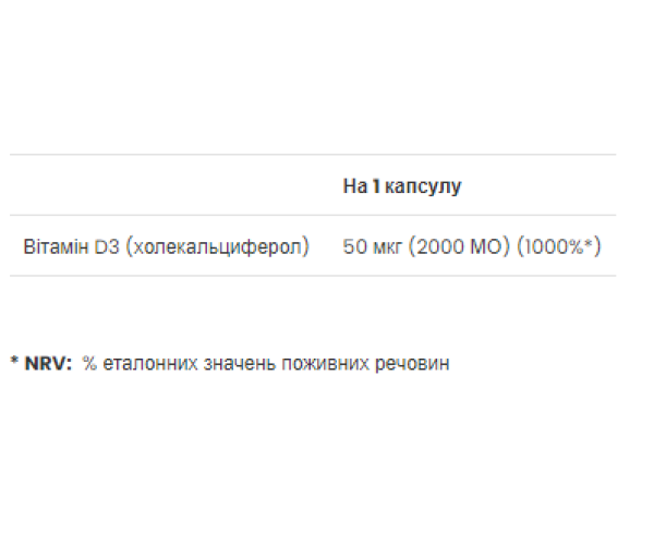 Vitamin D3 2000 IU - 180 softgels