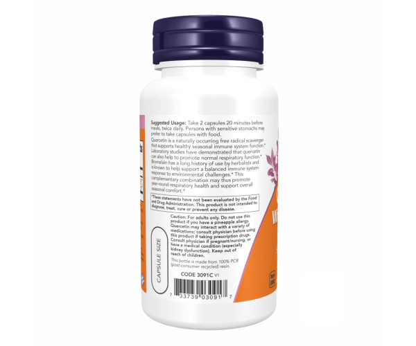 Quercetin with Bromelain - 120 vcaps