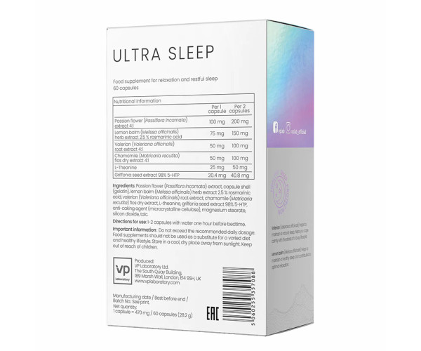 Ultra Sleep - 60 caps