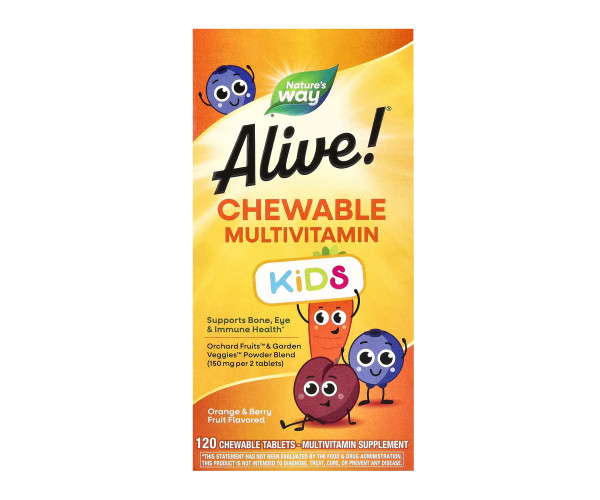 Alive! Children's Chewable Multivitamin - 120 tabs Orange and Berry
