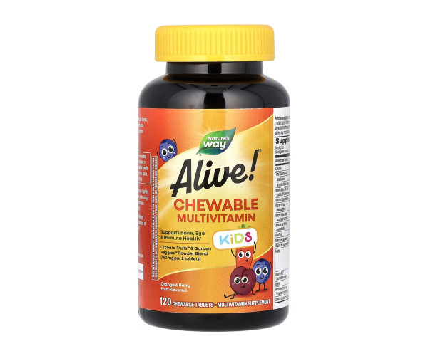 Alive! Children's Chewable Multivitamin - 120 tabs Orange and Berry