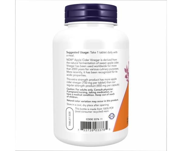 Apple Cider Vinegar 750 mg - 180 tabs