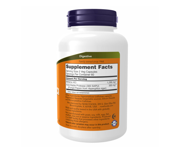 Betaine HCI 648mg - 120vcaps