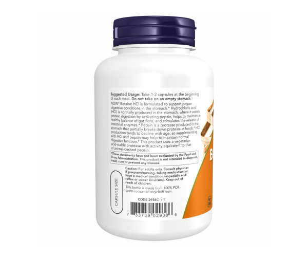 Betaine HCI 648mg - 120vcaps