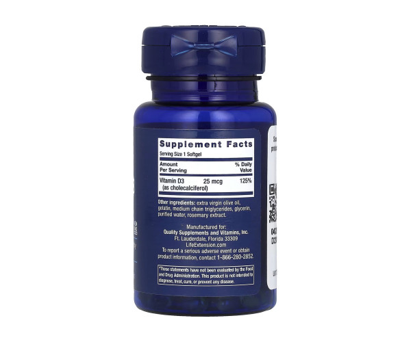 Vitamin D3 25 mcg (1000 IU) - 90 softgels