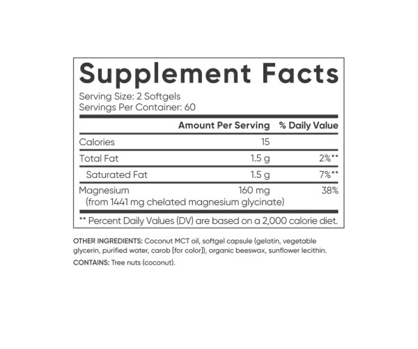 Magnesium Glycinate 160mg - 120 softgels