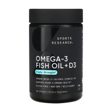 Omega-3 Fish Oil Alask Omega 1250mg + D3 2500IU - 120 softgels