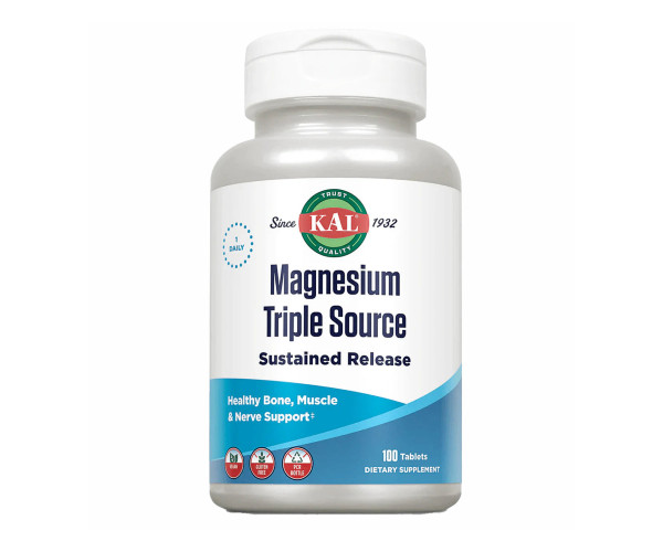 Magnesium Sustained Release Triple Source 500mg - 100 tabs