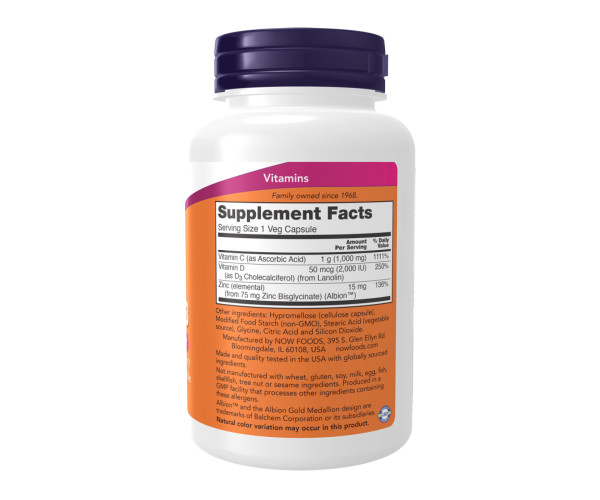 C-1000 Zinc & D-3 - 100 vcaps