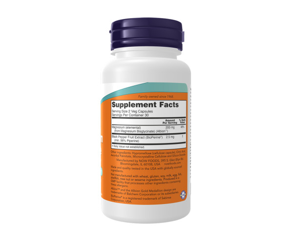 Magnesium Glycinate with BioPerine - 60 vcaps