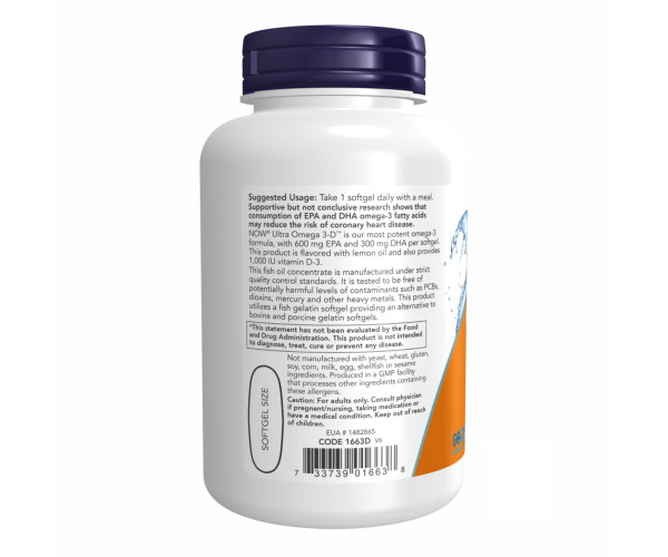 Ultra Omega 3-D Softgels - 90 softgels