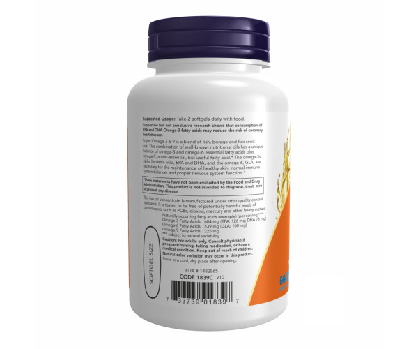 Super Omega 3-6-9 1200 mg - 180 sgels