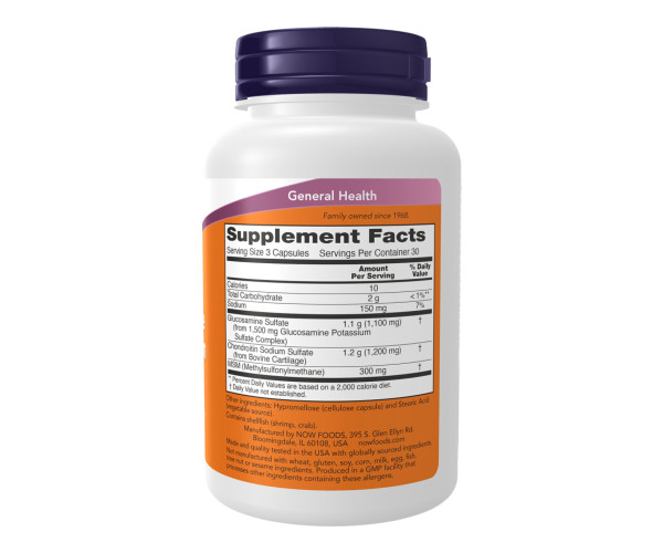 Glucosamine & Chondroitin with MSM - 90 vcaps