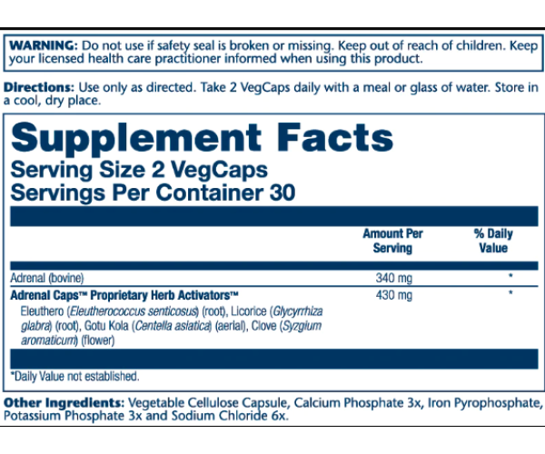 Adrenal 170mg - 60 vcaps